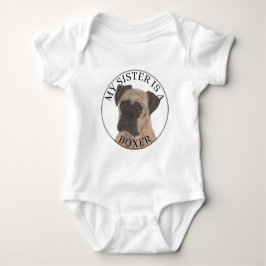 Body Para Bebê Máscara de Corça Boxer Irmã Mais Velha
