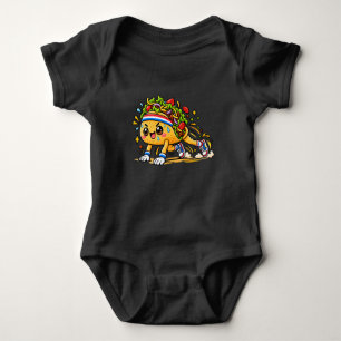 Body Para Bebê Mascote de comida fitness desenho animado taco fof