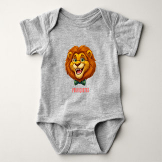 Body Para Bebê Mascote de Leão Adorável com Gravata Borboleta par