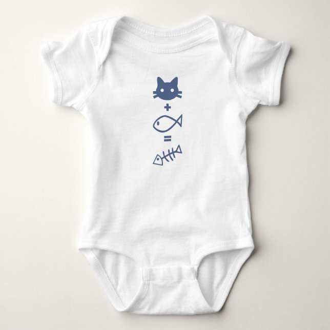 Body Para Bebê Matemática de gatos (Frente)