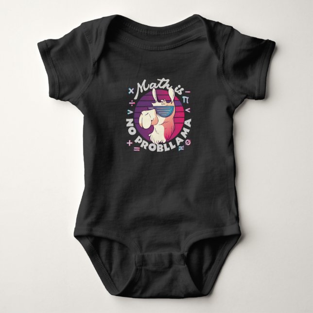 Body Para Bebê Matemática Não É ProbLlama (Frente)