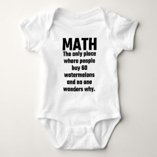 Body Para Bebê Matemática o único lugar onde as pessoas compram