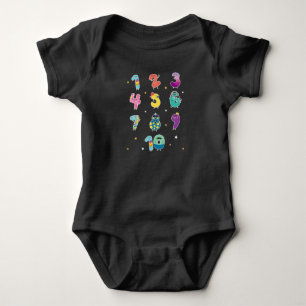 Body Para Bebê Matemática Prek - Números Bonitos de Aprendizado