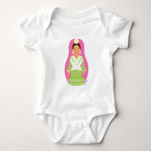 Body Para Bebê Matryoshka Espanhola