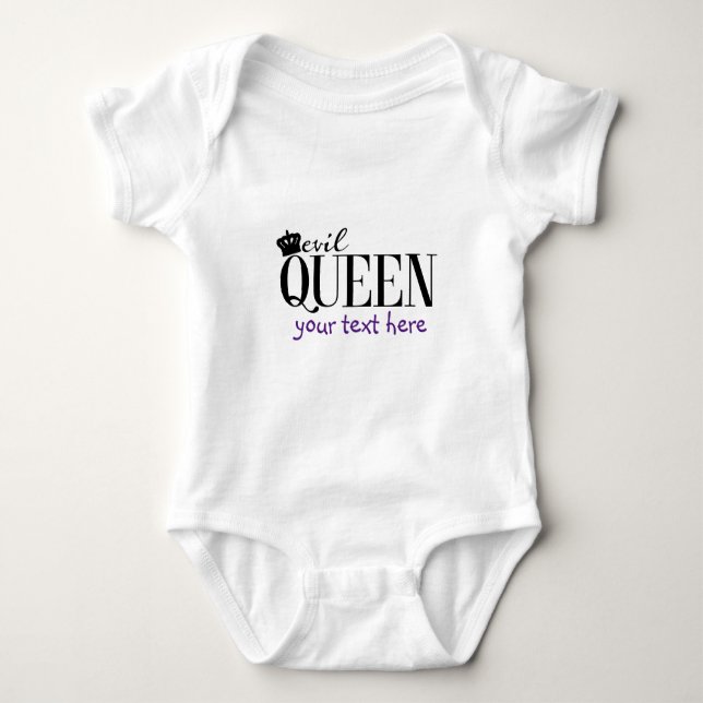 Body Para Bebê MAU QUEEN Bebê Personalizado Personalizado Uma Peç (Frente)