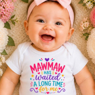Body Para Bebê Mawmaw Esperou Bodysuit Colorido para Bebê