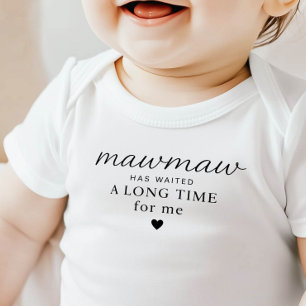 Body Para Bebê Mawmaw Esperou Bodysuit de Bebê de Presente