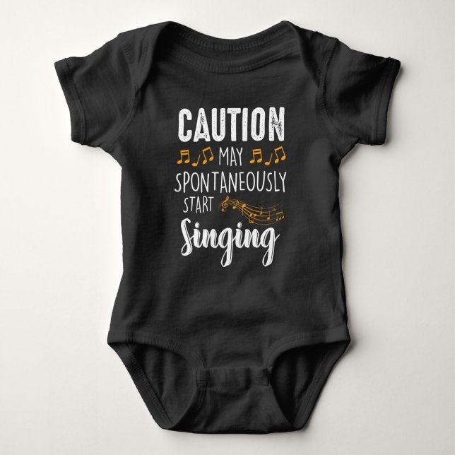 Body Para Bebê May Start Singer - Musical Choir Singer Music Ba (Frente)