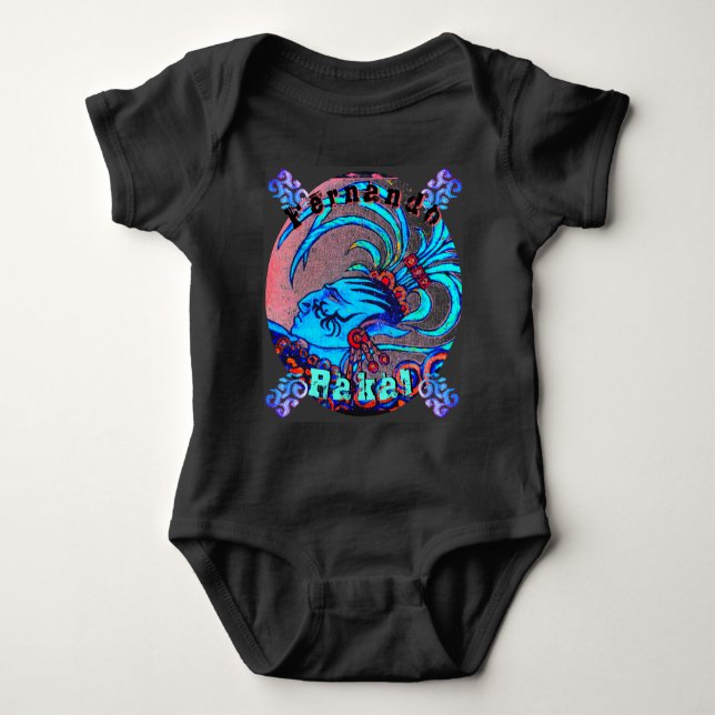 Body Para Bebê Mayan Elf: Defiance & Baby Name Bebê Bodydress (Frente)