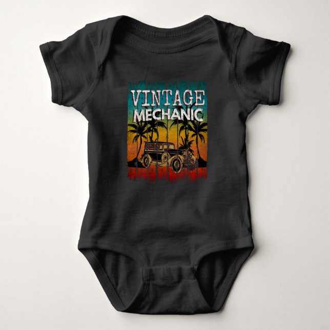 BODY PARA BEBÊ MECÂNICO VINTAGE (Frente)