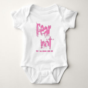 Body Para Bebê Medo não é verde-rosa cristão
