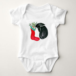Body Para Bebê Meia do Natal