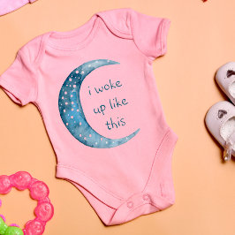 Body Para Bebê Meia Lua Rosa | Texto Personalizado Para Bebê Rapa
