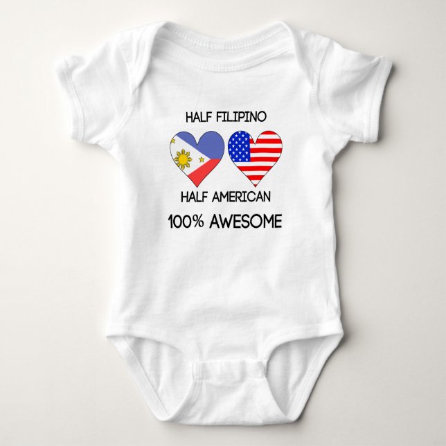 Body Para Bebê Meio meio americano filipino (Frente)