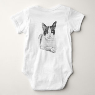 Body Para Bebê Meio-Tom Calico Retrô
