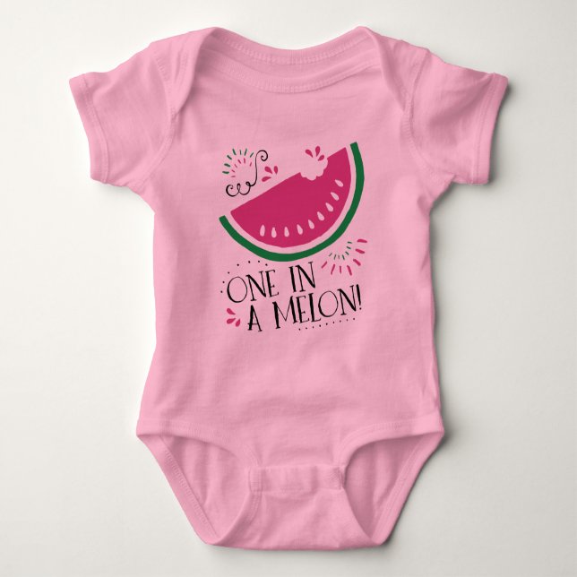 Body Para Bebê Melancia Um em um Melon Baby Romper (Frente)