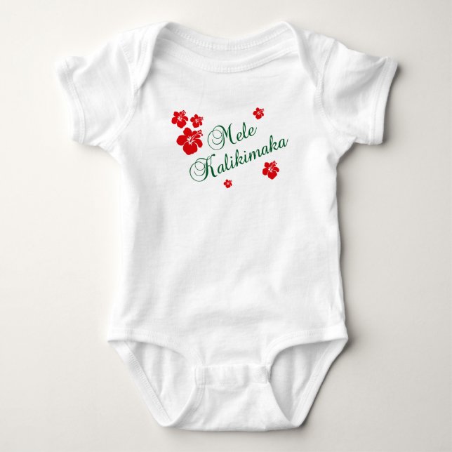 Body Para Bebê Mele Kalikimaka (Frente)