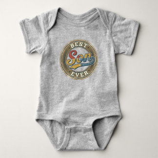 Body Para Bebê Melhor filho de todos o design de crachá redondo v