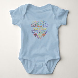 Body Para Bebê Melhor Mãe Cores T-Shirt
