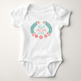 Body Para Bebê Melhor mãe de todas moldura floral