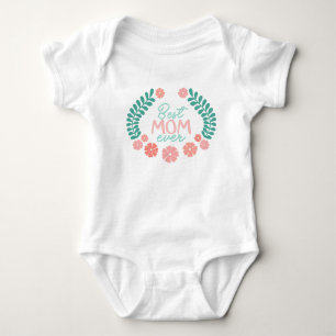 Body Para Bebê Melhor mãe de todas moldura floral
