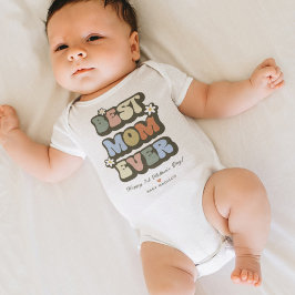 Body Para Bebê Melhor Mãe de Todos os Tempos no 1º Dia das Mães R