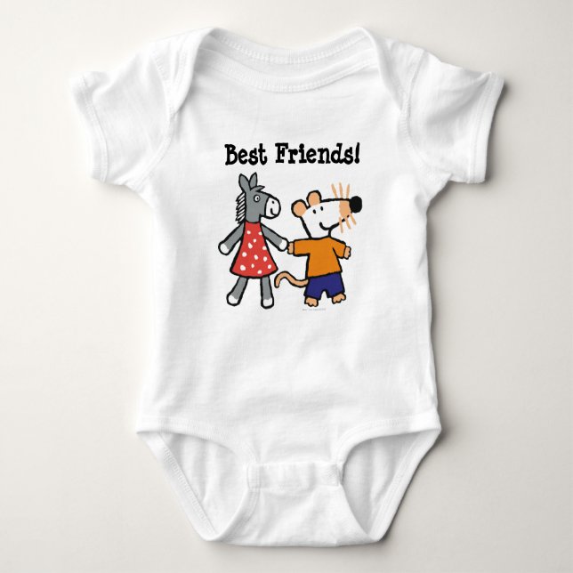 Body Para Bebê Melhores amigos Maisy e mãos Dotty da posse (Frente)