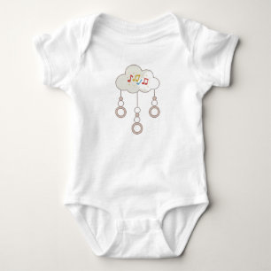 Body Para Bebê Melodia de bife nas nuvens.