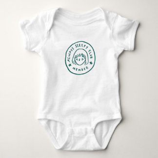 Body Para Bebê Membro do Clube sempre sonolento
