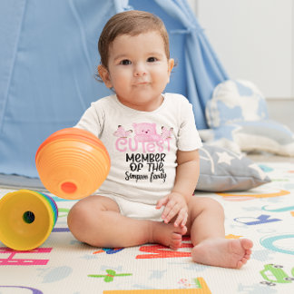 Body Para Bebê Membro mais fino rosa da família