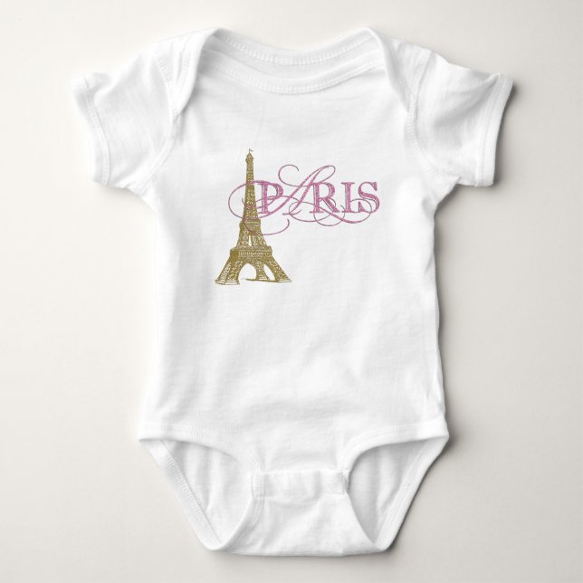 Body Para Bebê Menina Bebê Paris (Frente)