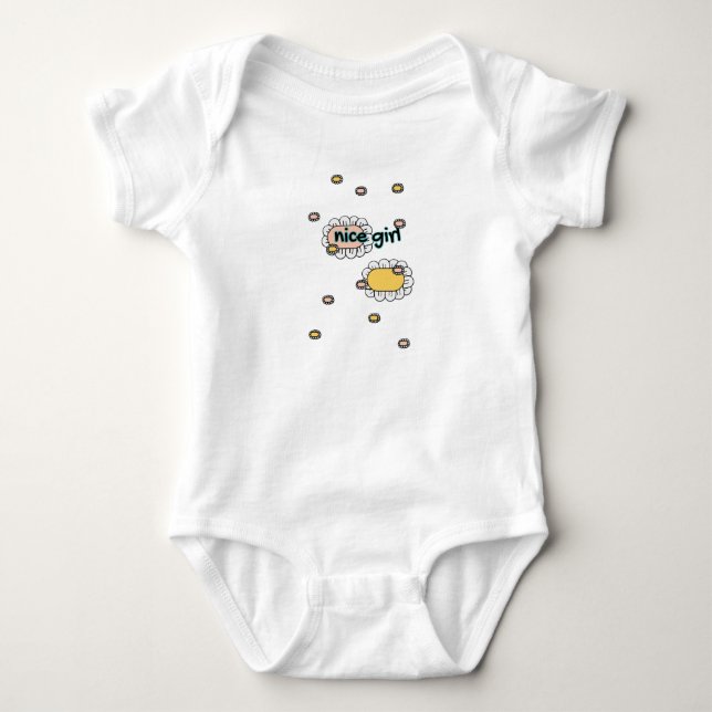 Body Para Bebê menina bonita floral (Frente)