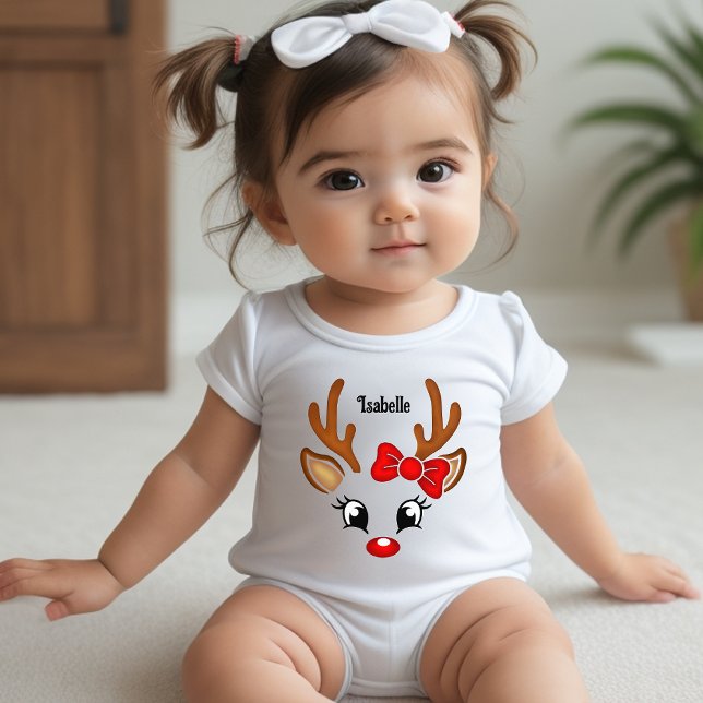Body Para Bebê Menina Bonita Reindete Face Bebê Roupa De Bebê (Criador carregado)