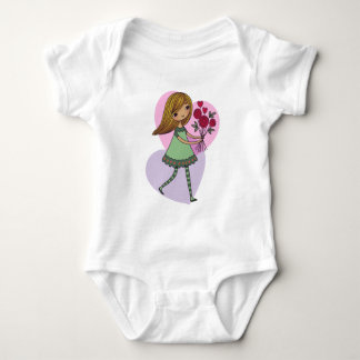 Body Para Bebê Menina Com Flores