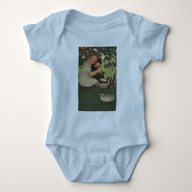 Body Para Bebê Menina com Gatinho (Frente)