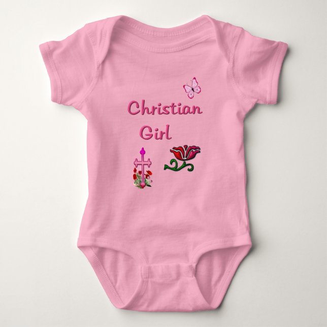 Body Para Bebê Menina Cristã (Frente)
