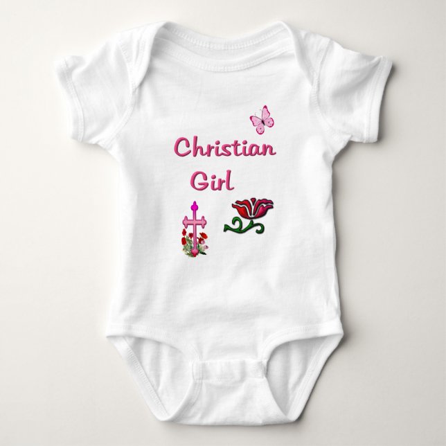 Body Para Bebê Menina Cristã (Frente)