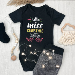 Body Para Bebê Menina das Luzes de Natal