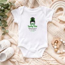  Menina de 1º Aniversário Lucky One Coque Desgrenh