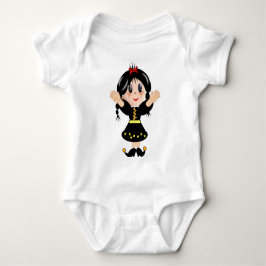 Body Para Bebê Menina de desenho animado fofa e feliz