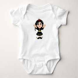 Body Para Bebê Menina de desenho animado fofa e feliz