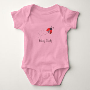 Body Para Bebê Menina de Ladybug fofa Personalizada