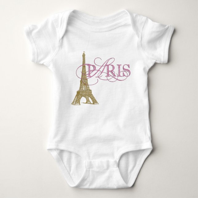 Body Para Bebê Menina de Paris (Frente)