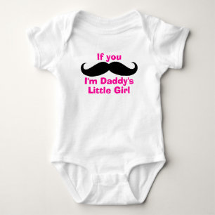 Body Para Bebê Menina do Pai do bigode