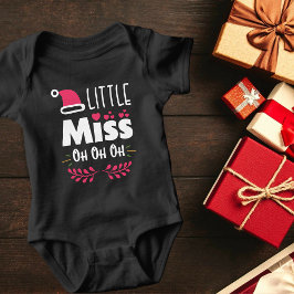 Body Para Bebê Menina Pequena Oh Oh Oh Oh Garota de Natal