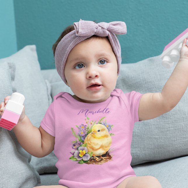 Body Para Bebê Menina Pintinho (Criador carregado)