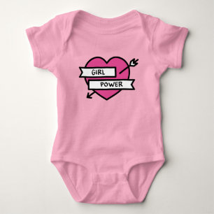 Body Para Bebê Menina Power Bebezinha Uma Peça De Roupa