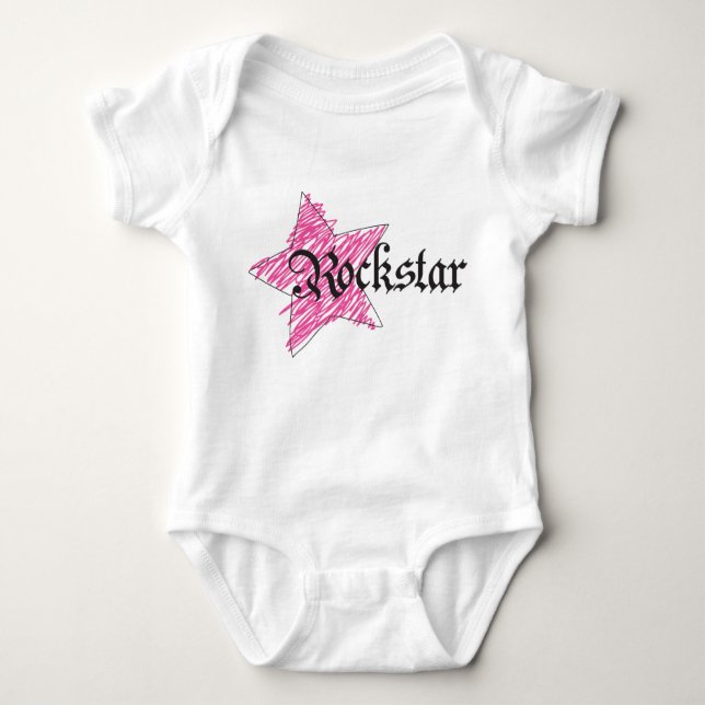 Body Para Bebê Menina Rockstar (Frente)