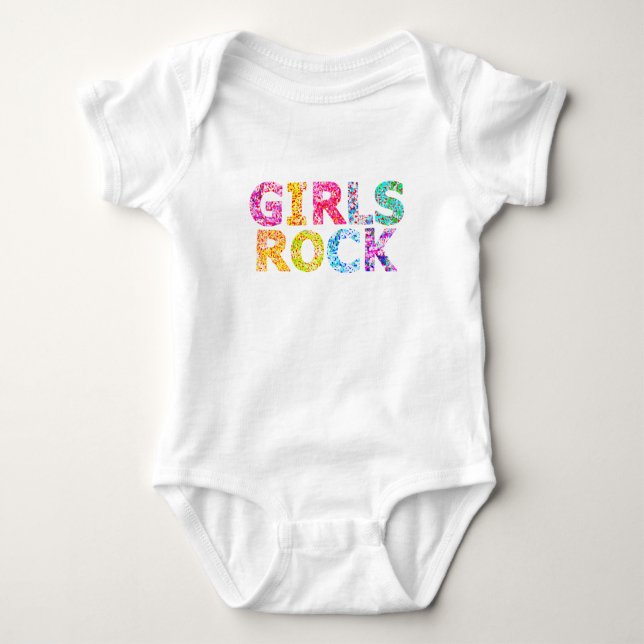 Body Para Bebê Meninas Desenham Espírito Empoderador para Mulhere (Frente)