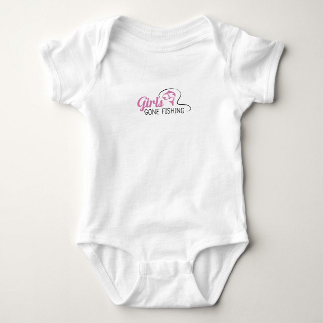 Body Para Bebê Meninas Foram Pescar Engraçado Presente (Frente)